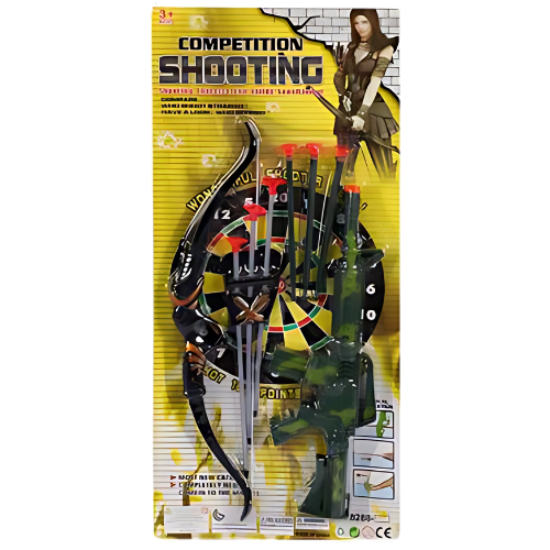 Gun rifle suction dart archery set 9pc